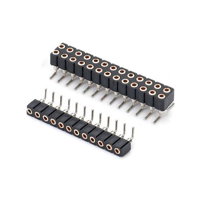 2.54mm Dual Row H7.0mm 10.0mm Ligeiro Latão Mecânico Conector de Cabeça Feminino Redondo