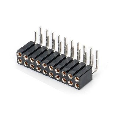 2.54mm Dual Row H7.0mm 10.0mm Ligeiro Latão Mecânico Conector de Cabeça Feminino Redondo