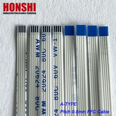 Conectores Flex Flat AWM 20624 0.5mm Pitch 4 Pin Flexível Flat Ribbon Cable Assembly