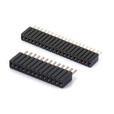 1.0 Conector de cabeçalho feminino de dupla linha PA6T Direito preto 2pin-100pin Board To Board