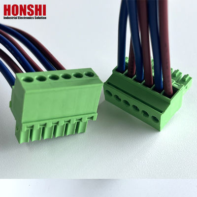3.5mm Fêmea Plug-in Terminal Bloco de fios e cabos de montagem Fabricante cabos de arnês