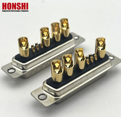 D-SUB 9W4 Conectores de tipo fio de solda de pinos de ouro femininos 10A 20A 30A 40A