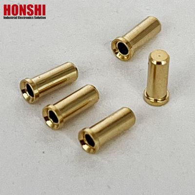 2.32mm Conector Circular Crimp Contactos Feminino Pin de Brass Pin Conector Revestido em Ouro