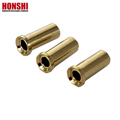 2.32mm Conector Circular Crimp Contactos Feminino Pin de Brass Pin Conector Revestido em Ouro