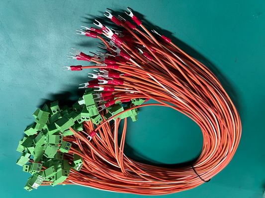 OEM comprimento do cabo Máquina Industrial 5.08mm Terminal Bloco Verde Cable And Wire Harness Assembly 0.5M 1M 100% Inspeção de teste
