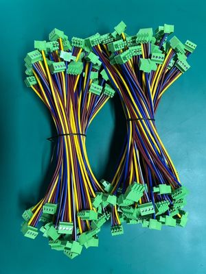 OEM comprimento do cabo Máquina Industrial 5.08mm Terminal Bloco Verde Cable And Wire Harness Assembly 0.5M 1M 100% Inspeção de teste