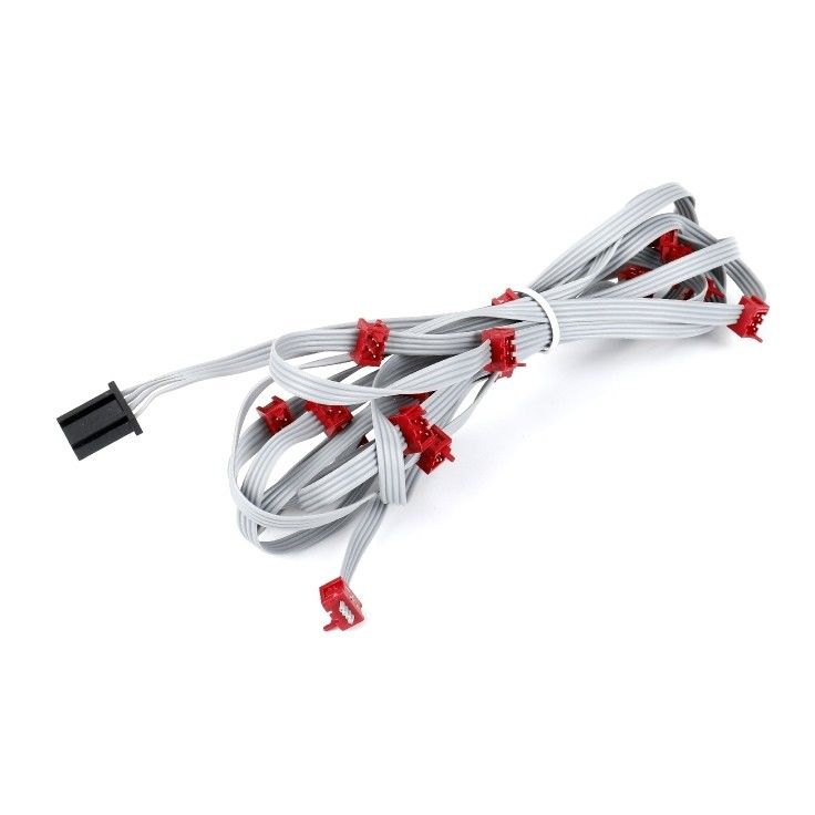 PVC Poliéster 28AWG Flat Cable 1.27mm Micro Connector 8 pin IDC Cable