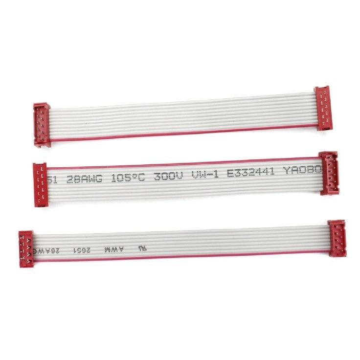 8 pin 10 pin masculino Flat Cable Assembly IDC Cable Ribbon Red Micro Match Connector