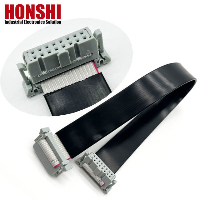 16 pin IDC Flat PVC Cable Ribbon com 2.54mm Pitch Connector comprimento personalizado