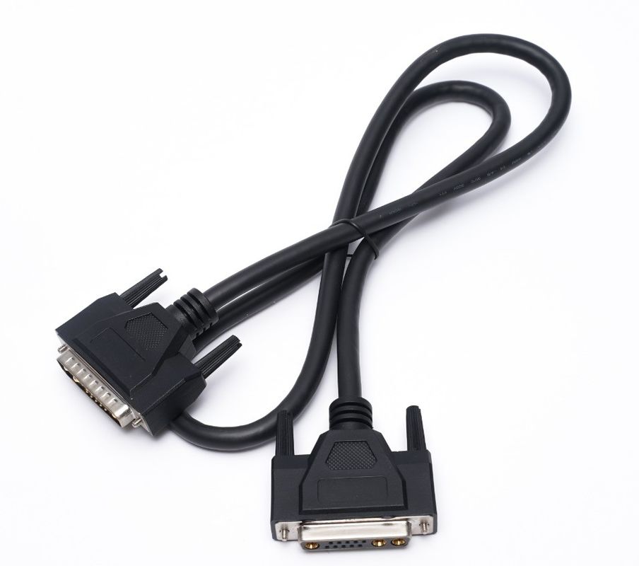 Cable D Sub 13W3 Power Connector Shielded DB9 DB15 Homem para Fêmea