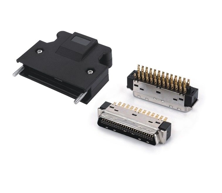 Conector SCSI 14 20 26 36 50 pin Solder Conector SCSI masculino com parafusos Tipo
