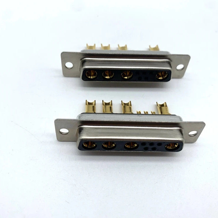 Conector de energia automotivo D SUB 9W4 Soldeira feminina de latão C3604 Para cabo
