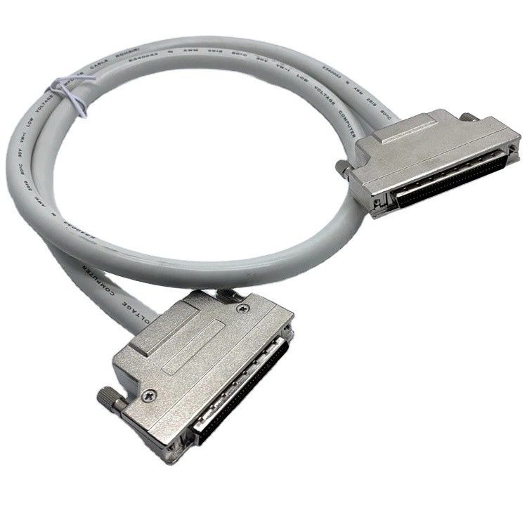 Cable de conector SCSI cinza personalizado 68 pin 100 pin Cable masculino Ul20276 28awg Cable