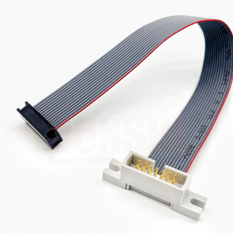 Conector de cabo de fita plana eletrônica 2,54mm Pitch IDC Conector de cabo de fita plana cor personalizada