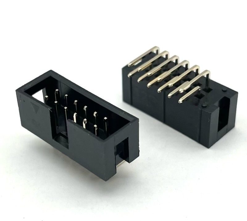 Conector de cabeçalho de caixa de ângulo direito DIP PCB DC3 12 pinos cabeçalhos 2,54mm Pitch