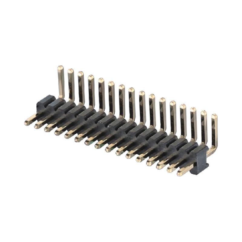 1.27mm Pitch Right Angle Board To Board Connector 2 - 50 pines Conector de cabeçalho de pines de latão