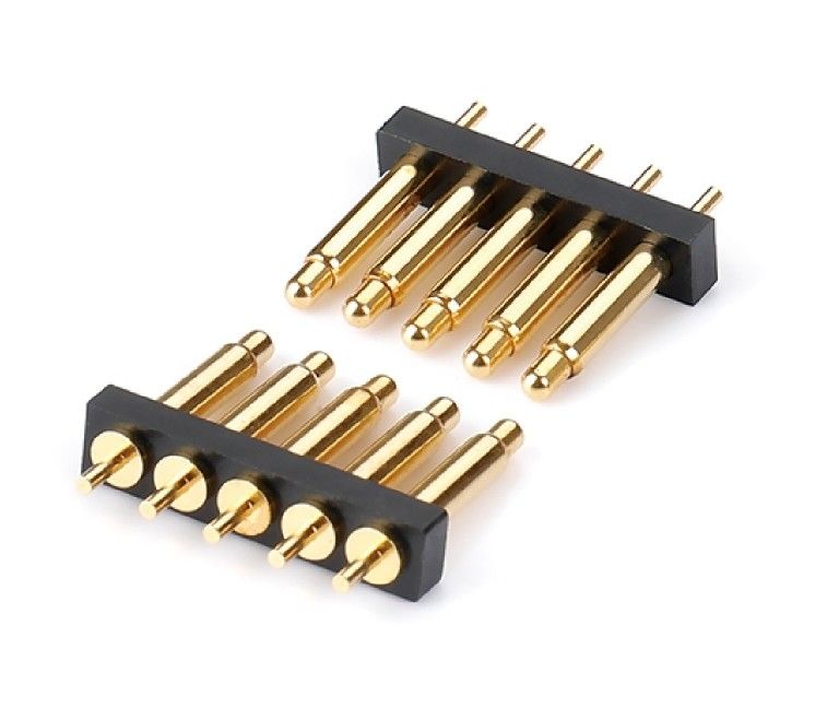 2.54mm Pitch Male 5 Pin PCB Connector Spring Loaded Pogo Pin Connector Dip Tipo