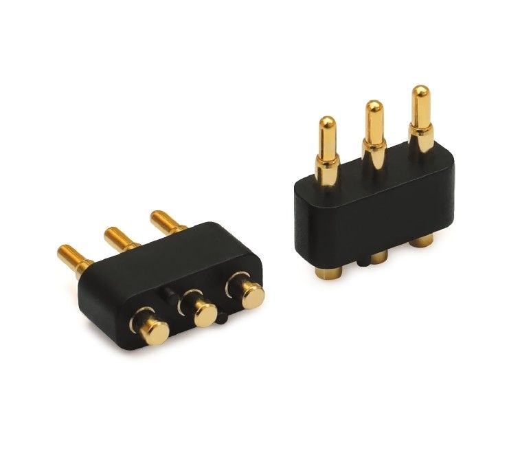 3.0mm pitch 3pin Revestido de ouro SMT Tipo Automotivo Brass Pogo Pin Connector para pcb