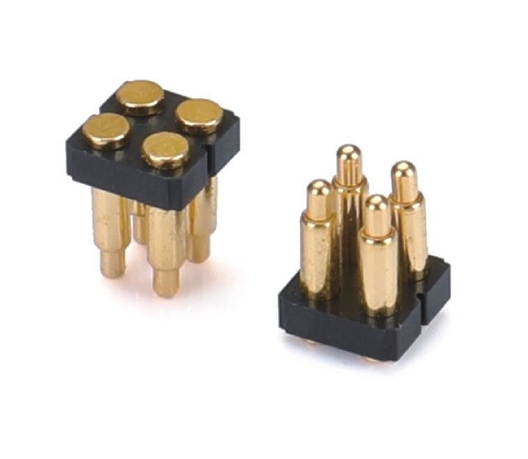 2.5mm 4 Pin Pogo Connector H3.5mm SMT Tipo Pogo Conector de Brass Revestido em Ouro
