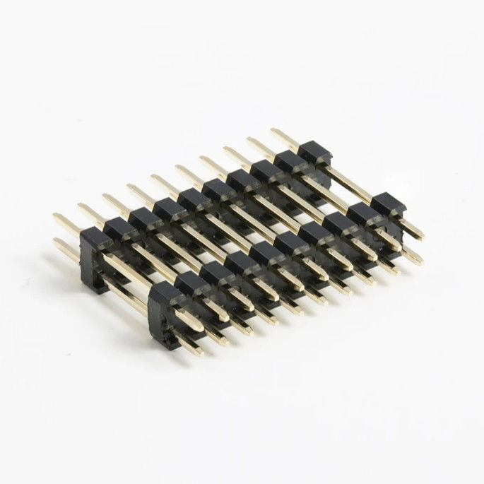 Customizado 2.54mm Pitch Pin Header Connector Dual Row 20 Pin 80 Pin Direito Dip