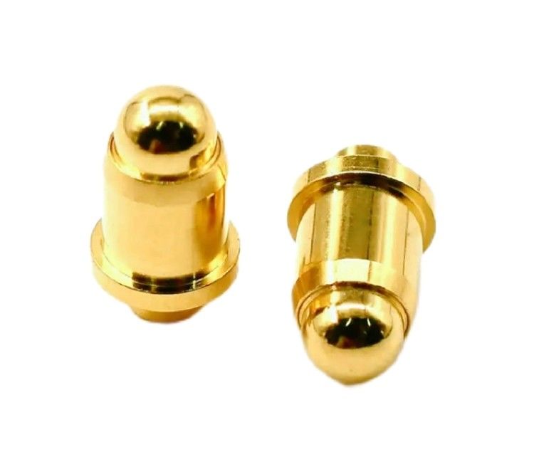 1A Revestimento em ouro 3-10u Pogo de latão Pin de mola Carregado de altura 2.5mm Pin de contacto de mergulho