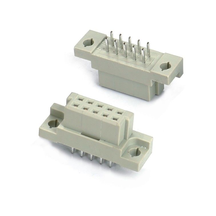 DIN 41612 Conector 2 fileiras 10 pines pinos femininos direto através do buraco 2x5 Pitch 2.54mm DIP