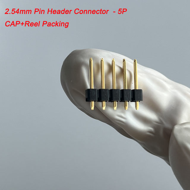 2.54mm Pitch Pin Header Connector 5 Pin Directo Com Cap Board To Board Connector