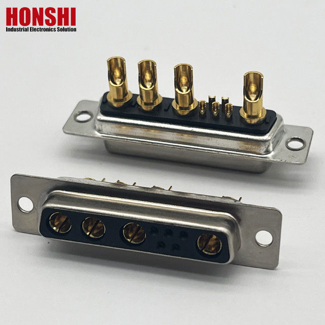 D-SUB 9W4 Conectores de tipo fio de solda de pinos de ouro femininos 10A 20A 30A 40A