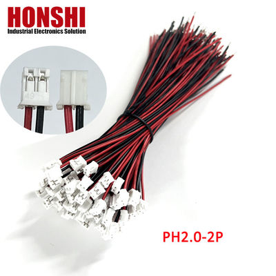 Conector de fiação elétrica UL1007 24Awg JST PH2.0 personalizado