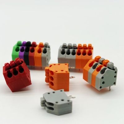 2.5mm 3.5mm Conector de blocos terminais sem parafusos Blocos terminais de molas PCB