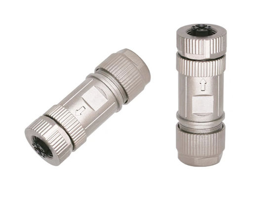 Conector de código circular M12 X Ethernet 8 Pins Conector de conector de conector masculino feminino
