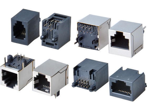 8p8c RJ45 Ethernet Connector 1x1 Portos Feminino RJ45 Jack Sem Magnéticos