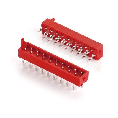 2.54mm Pitch IDC Plug PCB Connector Directo TIPO Micro Match Conector macho de cabo vermelho