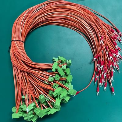 OEM comprimento do cabo Máquina Industrial 5.08mm Terminal Bloco Verde Cable And Wire Harness Assembly 0.5M 1M 100% Inspeção de teste